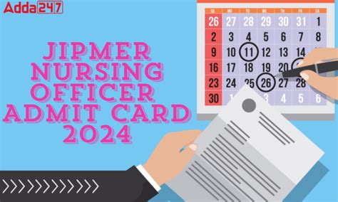 JIPMER Nursing Officer Admit Card 2024 Out, Check the Direct Link to ...