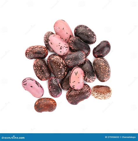 Pile of Dry Kidney Beans on White Background, Top View Stock Photo ...