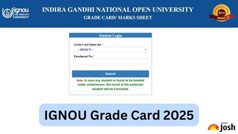 IGNOU Grade Card 2025 OUT at ignou.ac.in; Direct Link to Download ...