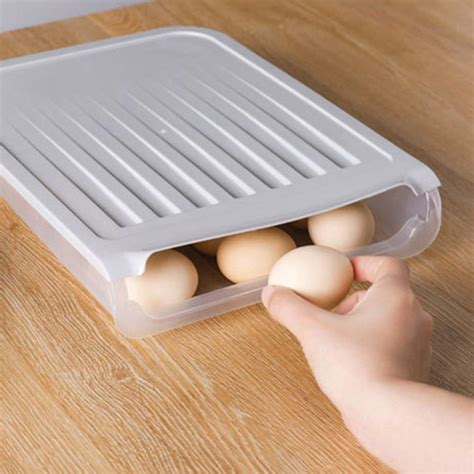 JRM's Auto Scrolling Egg Holder For Refrigerator, Large Capacity 18 ...