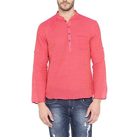 Buy Indus Route by Pantaloons Men's Cotton Kurtas 205000005795445_Pink ...