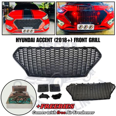 OSCPA Car Front Grille Cover Fit for 2018 2019 2020 2021 2022 2023 Hyundai Accent Grill (7136 ...