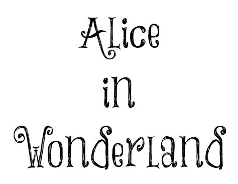 Alice in Wonderland font design