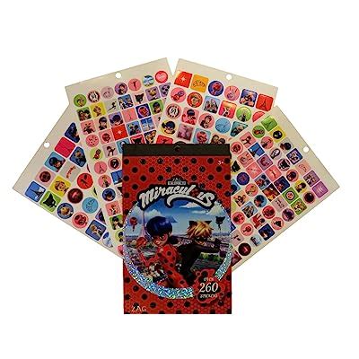 Buy Miraculous Ladybug Sticker Pad - 4 Sticker Sheets Over 260 Stickers ...