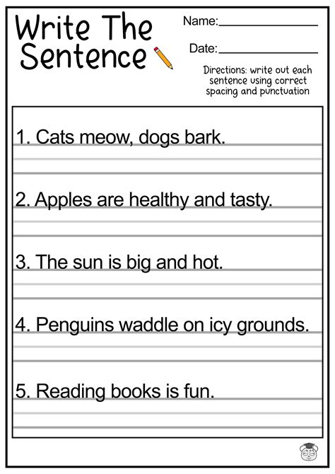 Image result for First Grade Writing Worksheets