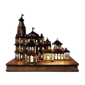 CLAS Shri Ram Mandir Ayodhya Temple Multicolour Large with Lighting ...