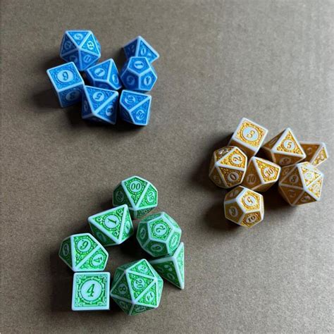 Enakshi 7 s Acrylic Ds D4-d20 Polyhedral Ds Set for Board Game Card ...