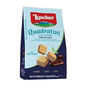 Loacker Less Sugar Quadratini Chocolate, 110g : Amazon.in: Home & Kitchen