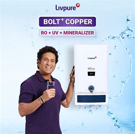 LIVPURE LIV-BOLT+ COPPER(RO+UV+MIN) 7 L RO + UV + Mineraliser Water Pu ...