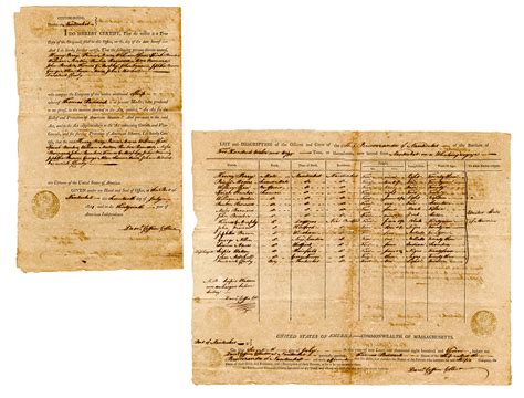 Lot - Nantucket Whaling Protection Certificate to Prevent Impressment ...