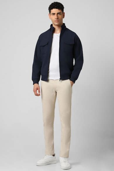 Buy Men Brown Solid Casual Jacket Online - 39703723 | Van Heusen