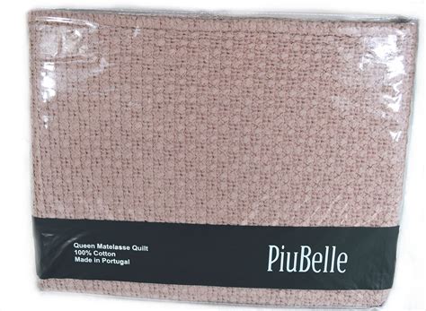 Buy Piu Belle Blush Stone Washed Woven Bedspread Volant Shabby Chic ...