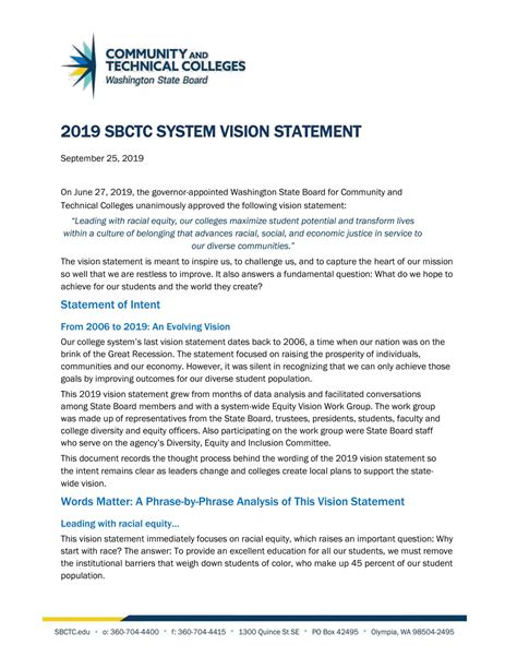 Image result for Personal Vision Statement Examples PDF