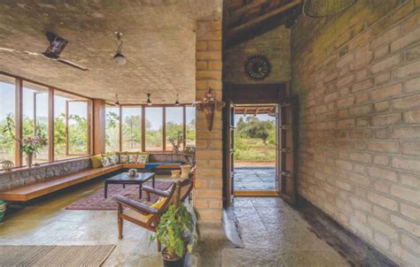 Earthy Farmhouse Design in Hyderabad | Sustainable Courtyard Home