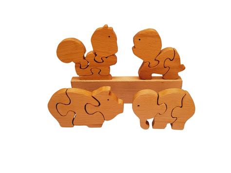 Organic Toys Hand Crafted Wooden Puzzle for Kids, Set of 12 Pieces ...