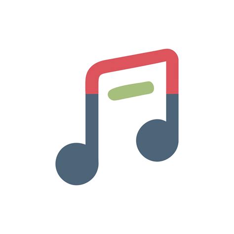 Minimalist musical note graphic design on White Background style ...