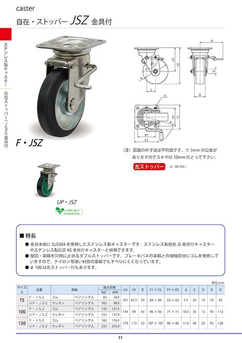 Stainless Steel Casters, Freely Swiveling, Stopper with JSZ Metal ...