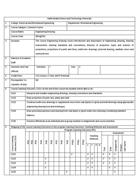 Image result for Engineering Drawing Course Outline