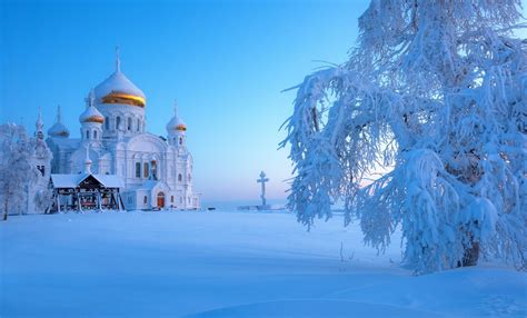 Belogorsky Monastery Winter: Snow-Covered Trees & Sacred Russian ...