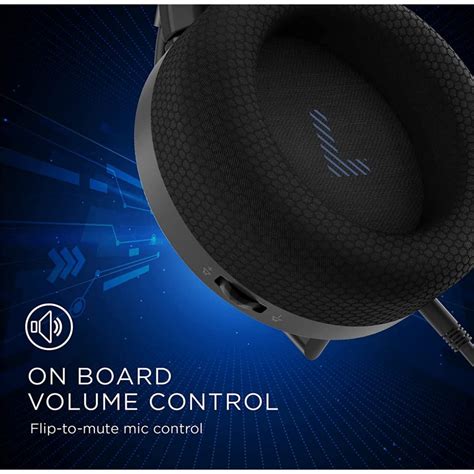 Lenovo legion h200 wired on ear headphones with mic black