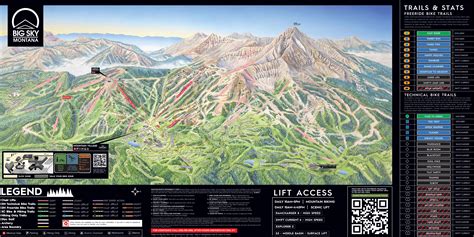 Big Sky Slope Map Big Sky, Montana & Yellowstone National Park Hiking