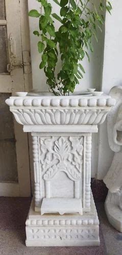 MARBLE TULSI POT - Marble Tulsi Pot Exporter from Jaipur
