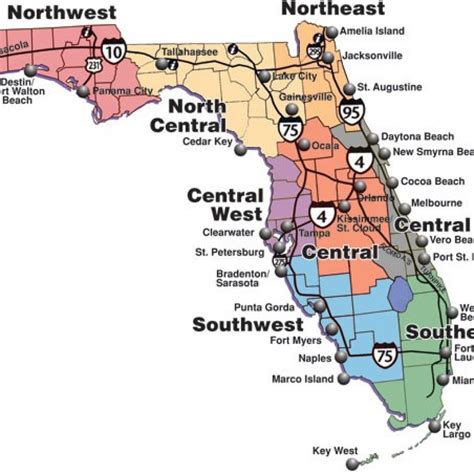 Florida County And City Map
