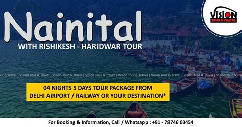 5 DAYS UTTARAKHAND TOUR | HARIDWAR - RISHIKESH - NAINITAL, Vision Tour ...