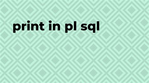 Image result for PL/SQL Format