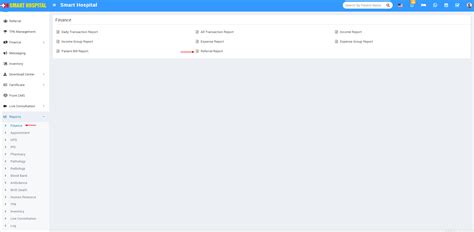 Referral Report - Smart Hospital : Hospital Management System by QDOCS