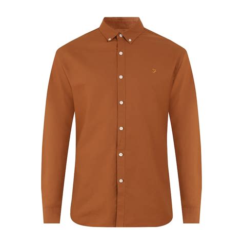 Buy Men Brown Solid Logo Shirt Online at The Collective - 983855