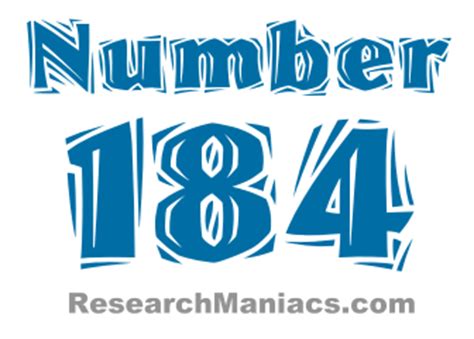 Number 184 - All about number one hundred eighty-four