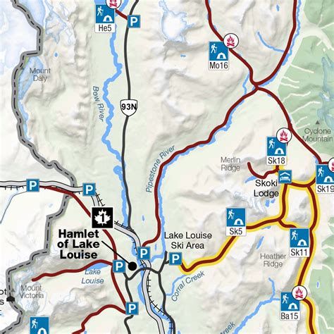 Banff National Park - Backcountry Trail Map map by Parks Canada ...