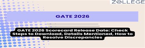 GATE 2026 Scorecard Release Date: Check Steps to Download, Details ...