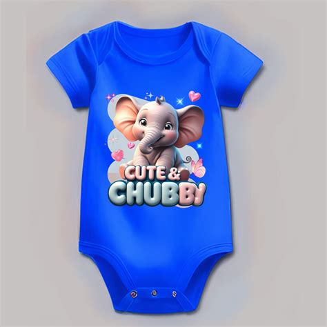 Cute and Chubby - Baby Elephant Romper | 100% Cotton | Made in India ...