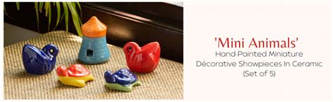 Buy ExclusiveLane Ceramic Miniature Show Pieces for Home Décor | 'Mini ...