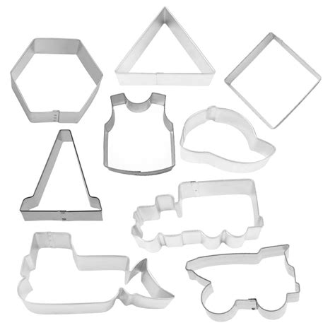 9 Piece Construction Road Work Crew Cookie Cutter Set | The Cookie ...