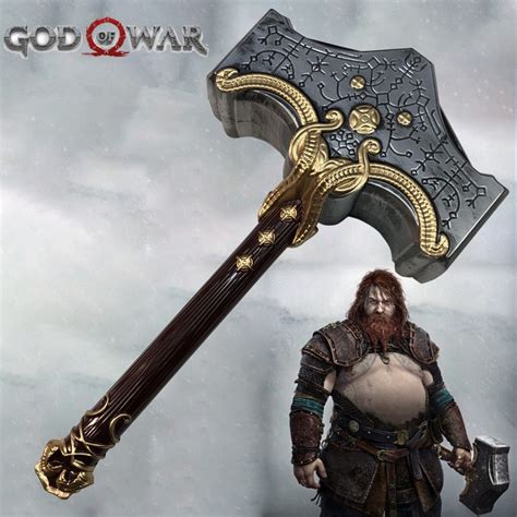 God of War Lifesize Weapon Thor Hammer Role Playing For Children N Cos