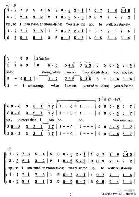 你鼓舞了我二重唱简谱中文歌曲你鼓舞了我简谱教唱2022已更新今日资讯