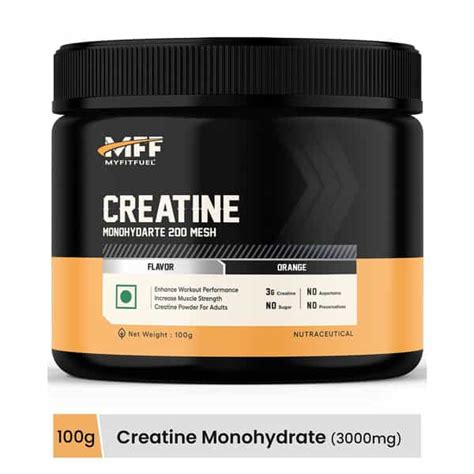 Buy MYFITFUEL CREATINE MONOHYDRATE 200 MESH (0.22 LBS) 100 GM ORANGE ...
