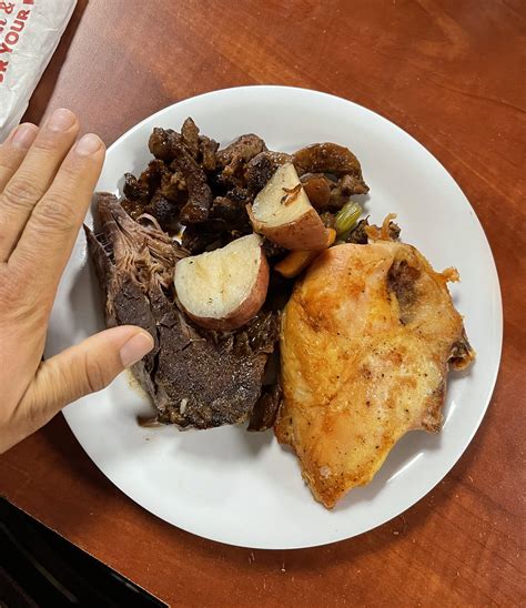 Calorie count? Roasted Chicken breast with rib bones, pot roast, and ...