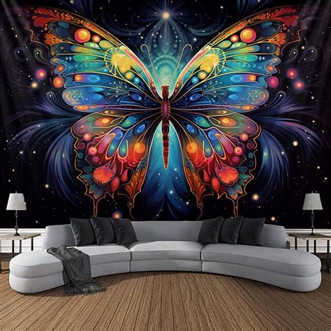 Blacklight Tapestry UV Reactive Glow in the Dark Glow Party Neon Trippy ...