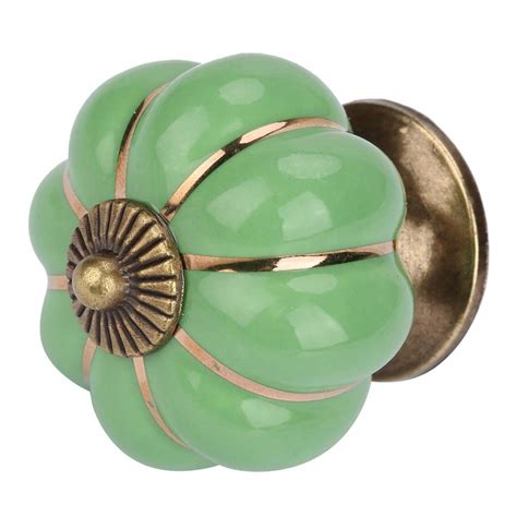 ViaGasaFamido Antique Brass Ceramic Pumpkin Knobs Handles Pulls Drawer ...