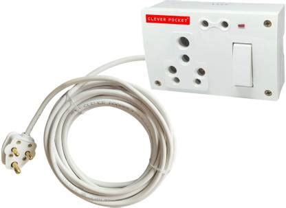 CLEVER POCKET (1+1) 6 amp to 16 amp Converter Extension Board with 3 M ...