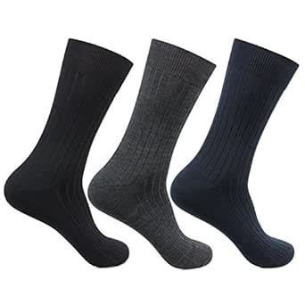 Buy Men's Rib Multicoloured Woollen Crew Socks- Pack of 3 at Amazon.in