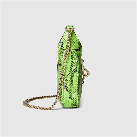 Gucci Jackie Notte python mini bag in electric green | GUCCI® UK