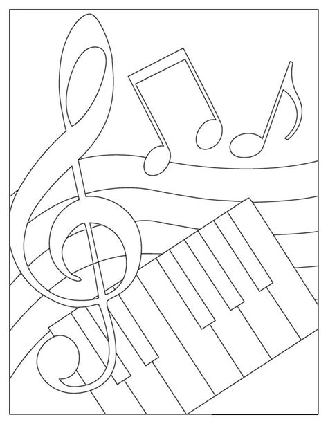 Music Notes Coloring Pages Printable 的图像结果