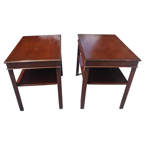 Morganton Tidewater Collection Genuine Mahogany Side Tables, Pair For ...
