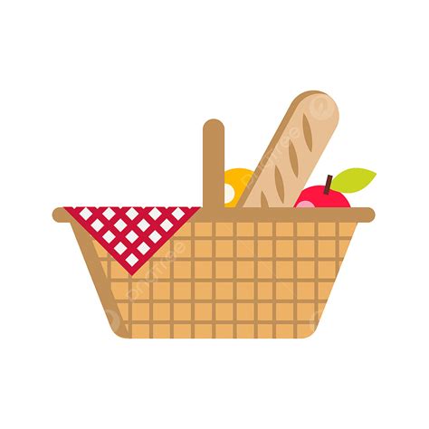Picnic Basket Vector Hd PNG Images, Vector Flat Illustration Picnic ...