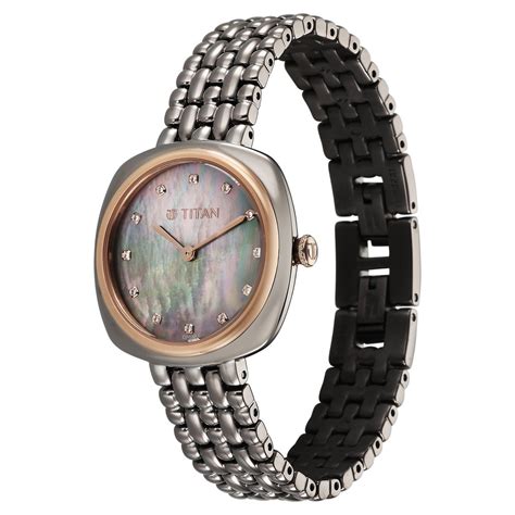 Buy Online Titan Aura Quartz Analog Titanium Mother of Pearl Dial ...